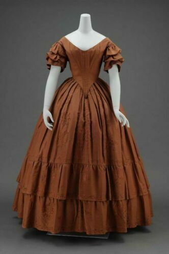 ad eBay - Find many great new & used options and get the best deals for Victorian 1860s Dress Civilww War Dress dickens dress ball gown Vintage Costumes at the best online prices at eBay! Free shipping for many products! Ballgown Inspiration, Dickens Dress, 1840s Dress, 1800s Dresses, 1840s Fashion, 1860s Dresses, Victorian Dresses, 1860 Fashion, Victorian Hairstyles