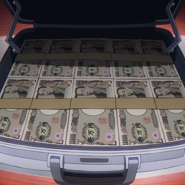 an open suitcase filled with lots of money