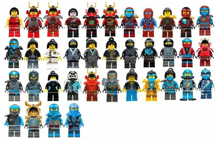 lego minifigurs are shown in different colors and sizes