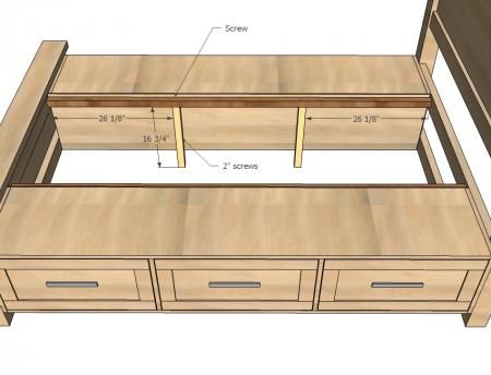 the plans for an entertainment center with drawers