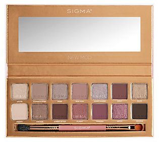 Dress your eyes to the nines with Sigma New Mod Eye Shadow Palette -- an array of matte, shimmer, and metallic shades in silky smooth formulas. Designed with the modern beauty lover in mind, New Mod encourages you to think as a trendsetter and stay ahead of the game. No matter your style, this versatile eye shadow palette and dual-ended brush will help you create eye looks that kill.  How do I use it: Using the dual-ended brush, pick up the transition eye shadow shade of your choice with the E38 Sigma New Mod Palette, Mod Eyeshadow, Affordable Eyeshadow Palettes, Artsy Grunge, Vintage Street Style, Makeup Is Life, New Mods, Sigma Beauty, Beauty Creations