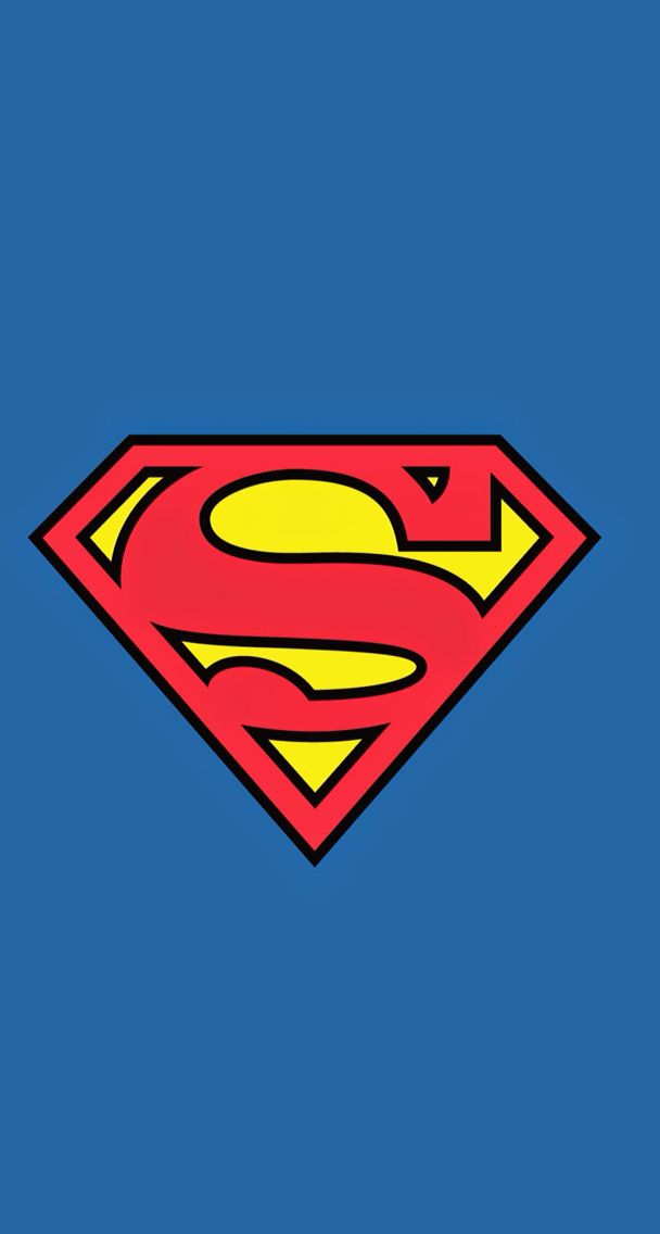 a superman logo on a blue background with the letter s in red, yellow and blue