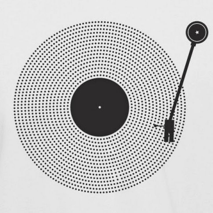 an image of a record player playing on the turntable vinyl wall decal sticker