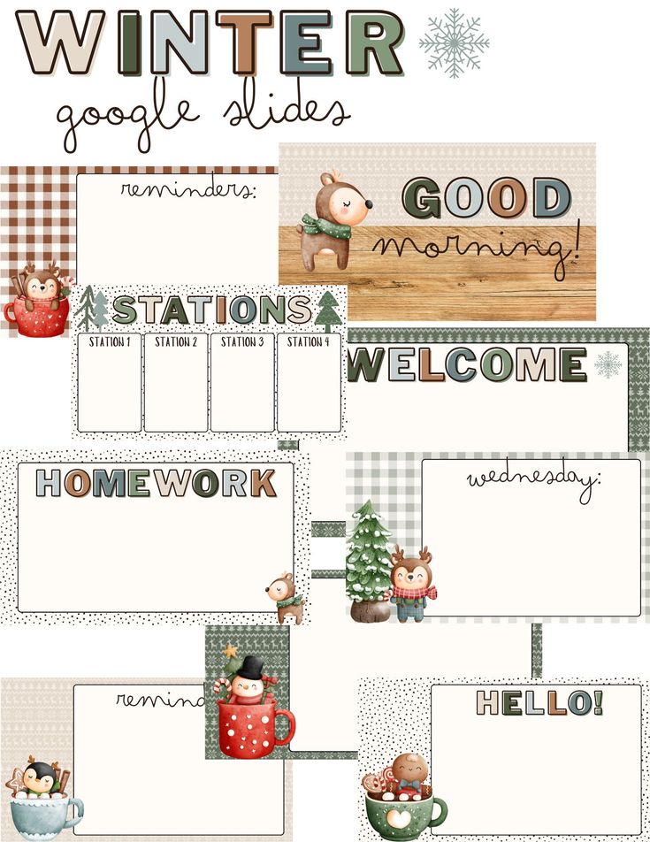 an image of a christmas card with the words winter goodies