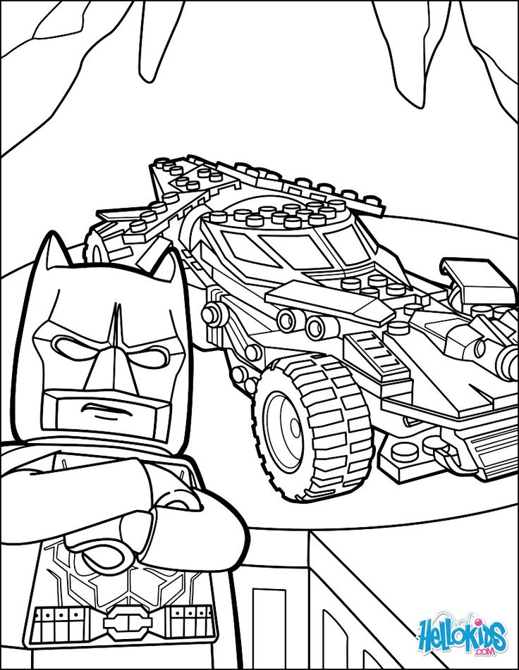 Lego batman batmobile coloring pages  | Lego coloring pages,  Superhero coloring pages, Batman coloring pages