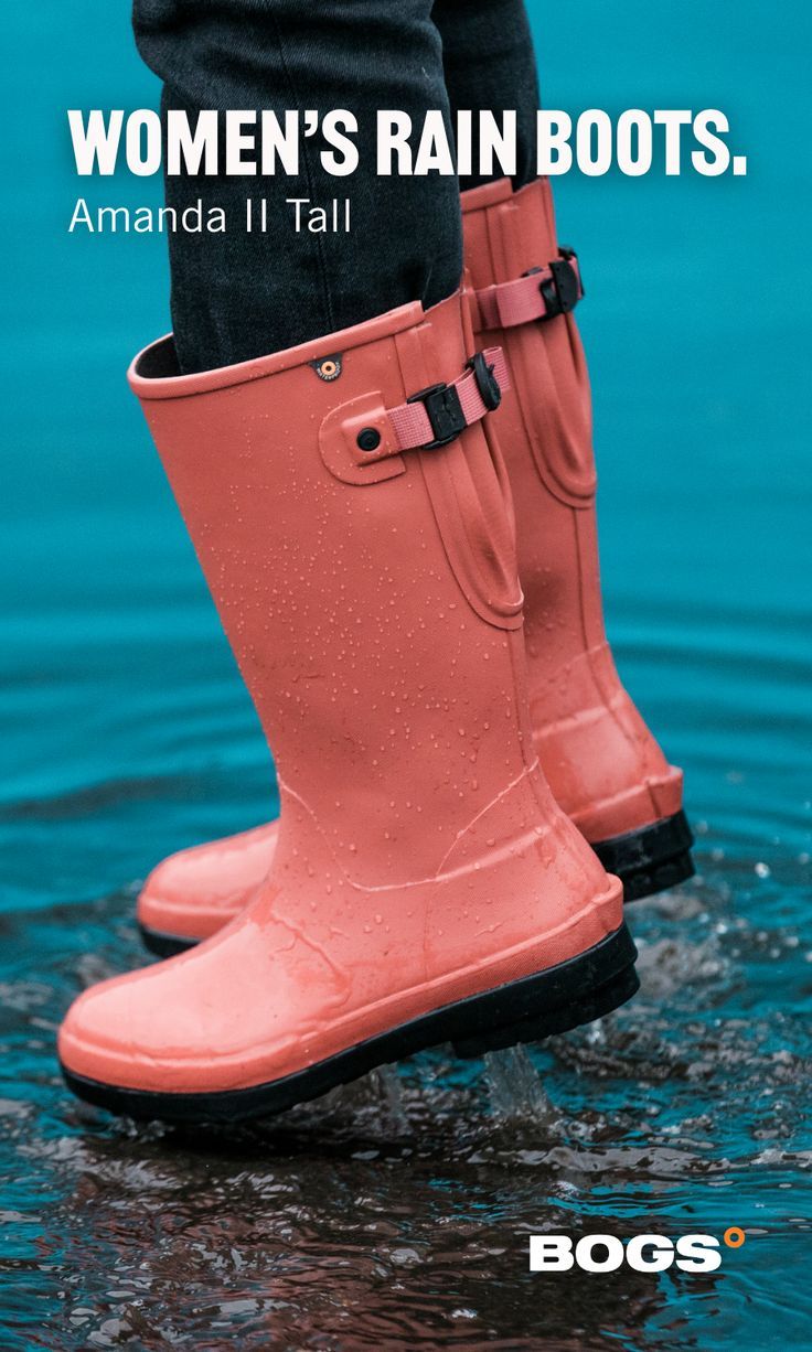 Amanda II Tall (Adjustable Calf) Women's Rain Boots. 100% Waterproof rubber boots. Whole sizes 6 - 11. BLOOM eco-friendly, algae-based EVA footbed that helps clean polluted water habitats. DuraFresh natural bio-technology activates to fight odors. #bogsfootwear #rainboots Farm Rain Boots, Polluted Water, Women's Rain Boots, Bio Technology, Wellies Boots, Womens Rain Boots, Rubber Boots, Waterproof Boots, Fashion Boots