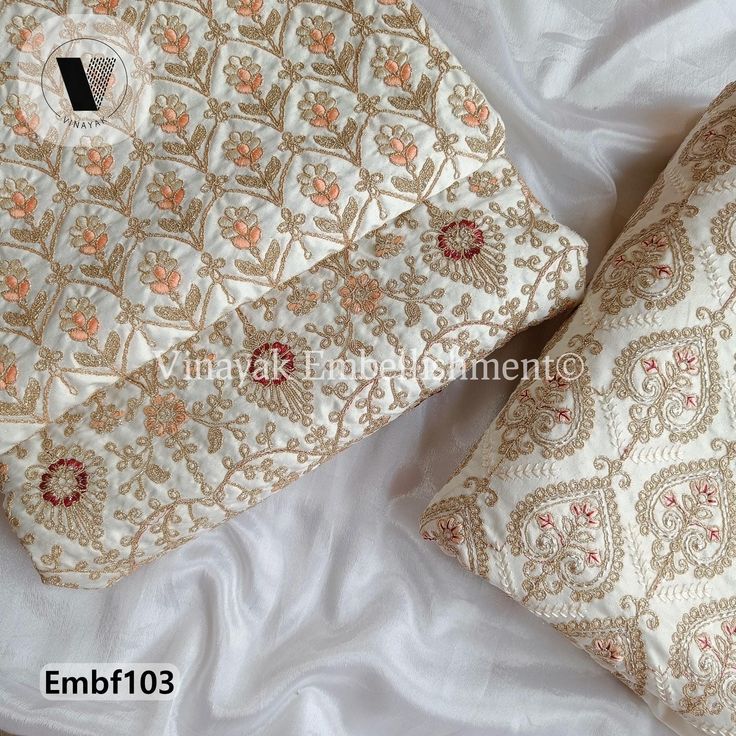 ➤ Color : White ➤ Width : #1 & #3 : 58 Inches                    #2 : 44 inches  ➤Sold by length : 1 yard and multiple ➤ Base FABRIC : Dupioni **Indian Multi-color Embroidered  fabric ** Indian Embroidery Sewing DIY Crafting Women Summer Dresses Costumes Tote Bag Home Decor Curtains. Indian Floral Fabric, Embroidered Fabric,  Dress Material Fabric, Home Furnishing Fabric. You can use this fabric to make dresses, tops, Crafting, Home Décor, Outdoor, Quilting, Sewing, General, Upholstery etc. If y Indian Embroidery, Metallic Thread, Summer Dresses For Women, Floral Fabric, Wedding Men, Diy Sewing, Gold Metal, Multi Color, Craft Projects