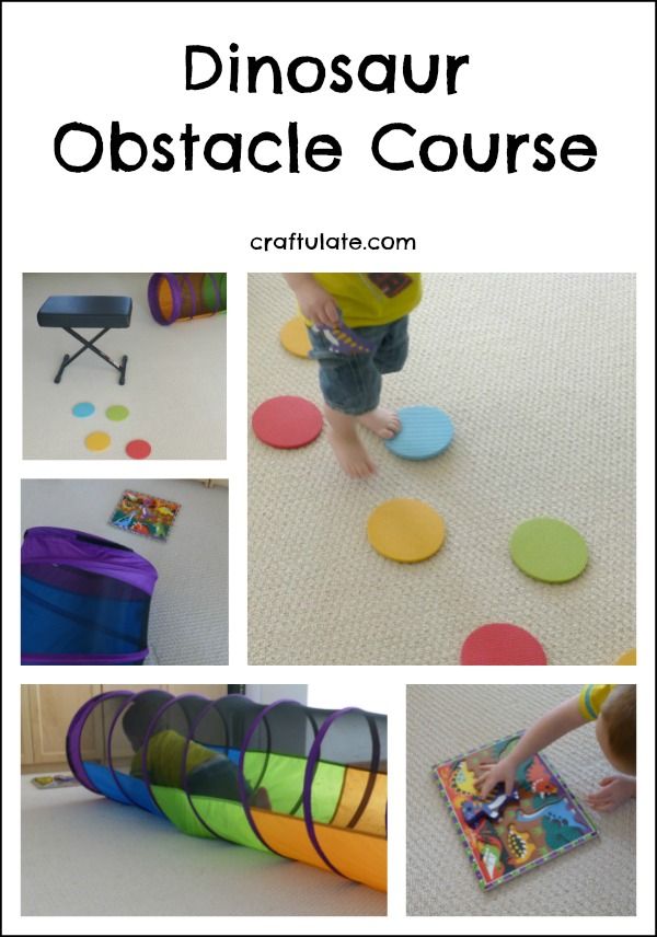 the dinosaur obstacle course is great for kids to learn how to play with their toys