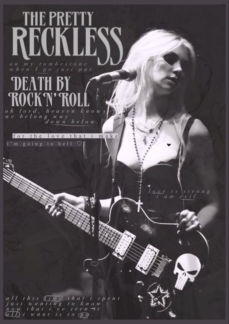 Taylor Momsen Poster, Avril Lavigne Poster Vintage, The Pretty Reckless Poster, Black And White Music Posters, Taylor Momsen Aesthetic, Band Posters On Wall Bedroom, Avril Lavigne Poster, Rockstar Poster, Rockstar Wallpaper