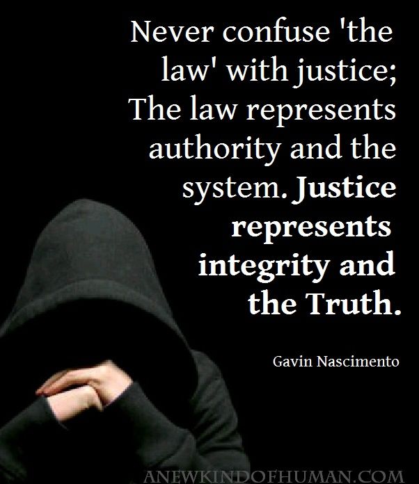 a person wearing a black hoodie with the quote never confuse the law with justice