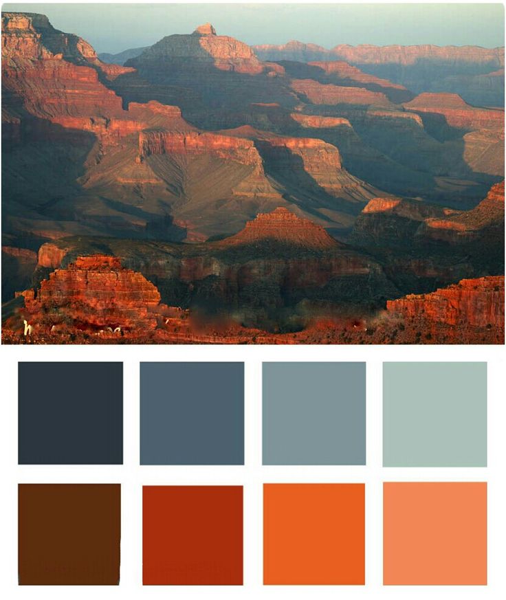 an image of the grand canyons with color swatches to match it's surroundings