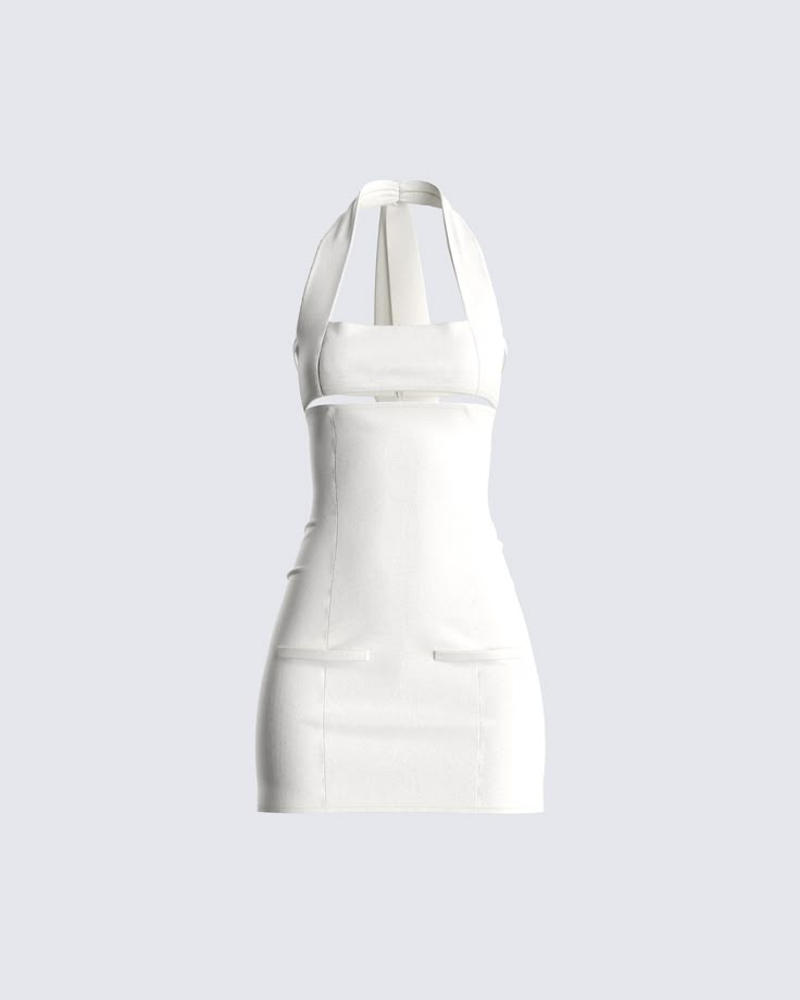 Pretty vibe, and a fire fit 🔥 You'll have it all with this simple yet sophisticated ivory halter dress, made with linen. Livin' in their mind completely rent free ❤️‍🔥 Ivory Halter Dress, Descendants Clothes, 2024 Clothes, Wardrobe Makeover, Fire Fits, Dr Closet, Birthday Dress, Lookbook Outfits, Fame Dr