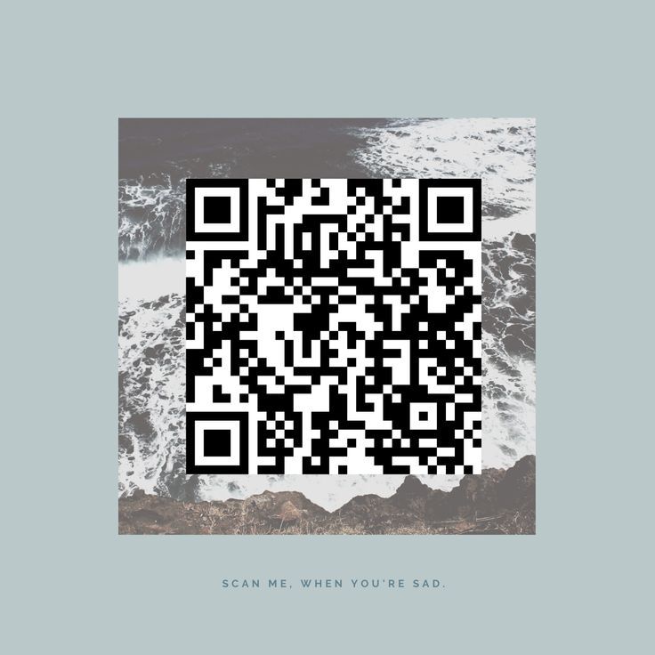 a qr code is shown in front of the ocean