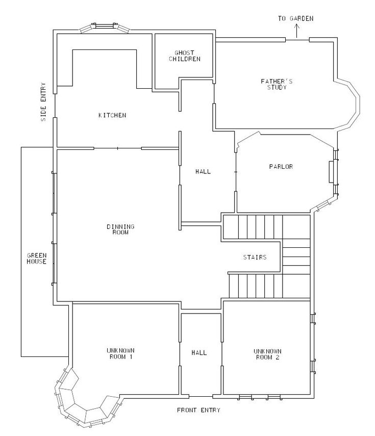 the floor plan for a house with stairs