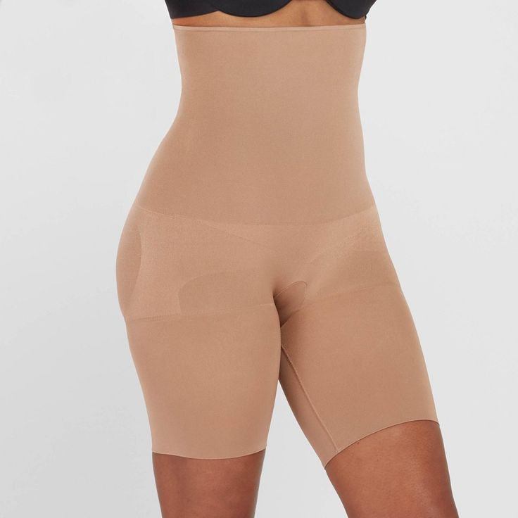 Our Remarkable Results mid-thigh shaping short uses breathable, comfortable compression to tone the tummy and thighs, and also give you a perky rear view. Best of all? The high-waist construction provides added tummy control and eliminates muffin top, while the lightweight, seamless design offers sleek, easy wear for every day. Color: Café Au Lait. Gender: female. Age Group: adult. Pattern: Solid. Material: Nylon. Shaping Tights, Shapewear Dress, Waist Shapers, Black Seamless, Shapewear Bodysuit, Black High Waist, Waist Cincher, Easy Wear, High Waisted Shorts