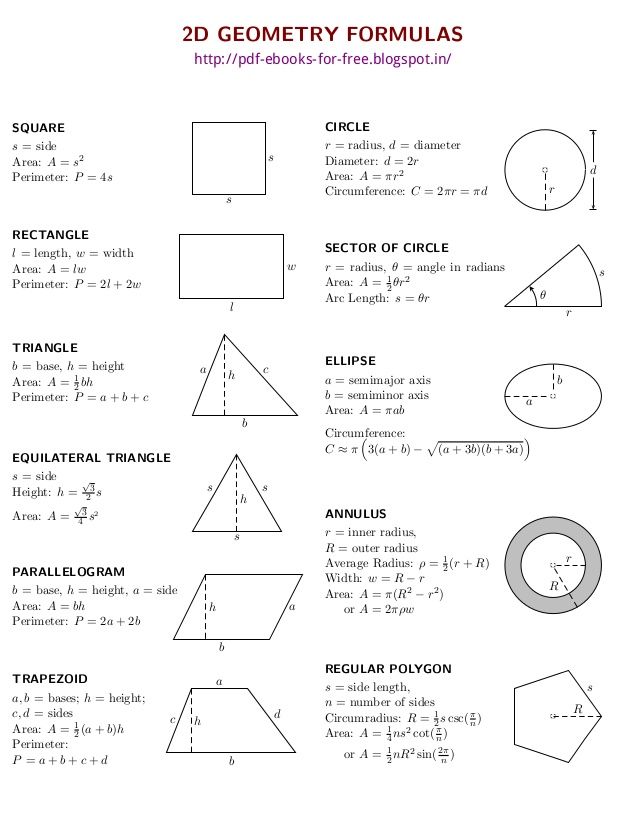 a sheet of paper with different shapes and numbers on it, including the words in spanish