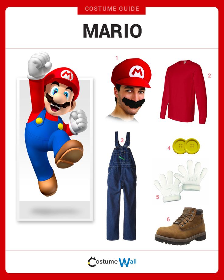 an image of mario costume guide