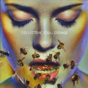 a woman's face with bees on it and the words collective soul dance above her