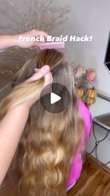 mona on Instagram French Braid Hack, Braid Hack, Down Hairstyles For Long Hair, Face Shape Hairstyles, Beautiful Braided Hair, Receding Hairline, Easy Hair Updos, Hair Tips Video, Hair Tutorials Easy