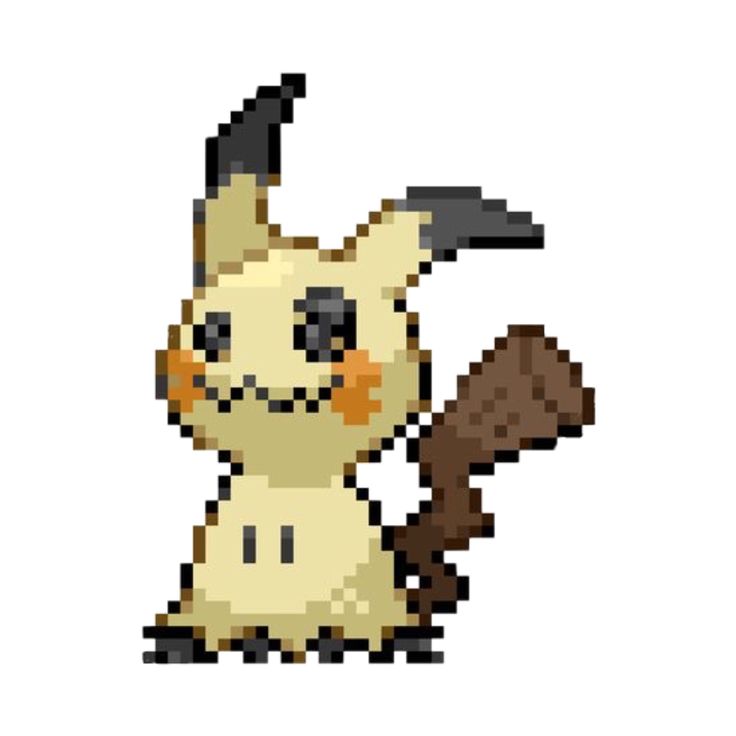 an image of a pixellated pokemon character