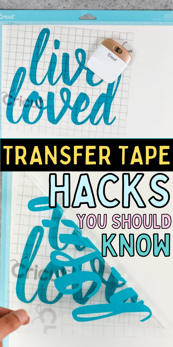 hand lettering with the words transfer tape hacks you should know how to use them