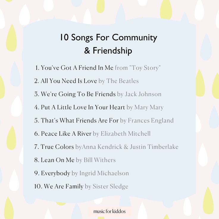 the ten songs for community and friends