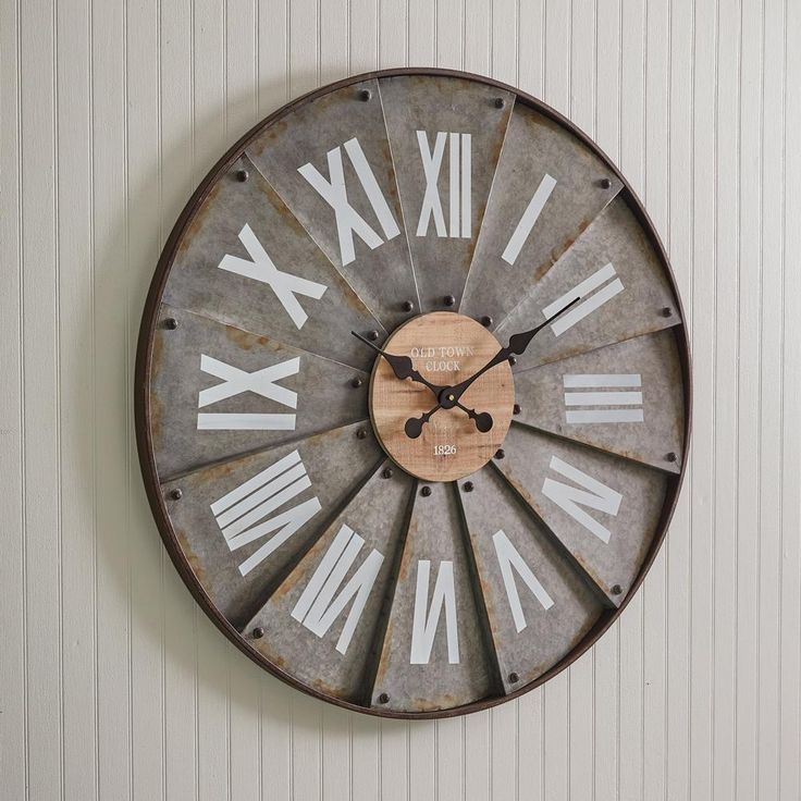 Roman Numeral Rustic Windmill Farmhouse Wall Clock-Clocks-Vintage Shopper Windmill Clock, Clock Town, Windmill Wall Decor, Country Industrial, Farmhouse Clocks, Metal Windmill, Industrial Clocks, Roman Numeral Clock, Farmhouse Wall Clock