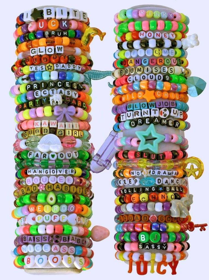 Rave Candy, Rave Bracelets, Pulseras Kandi, Diy Kandi Bracelets, Pony Bead Bracelets, Diy Kandi, Kandi Kid, Candy Bracelet, Kandi Patterns