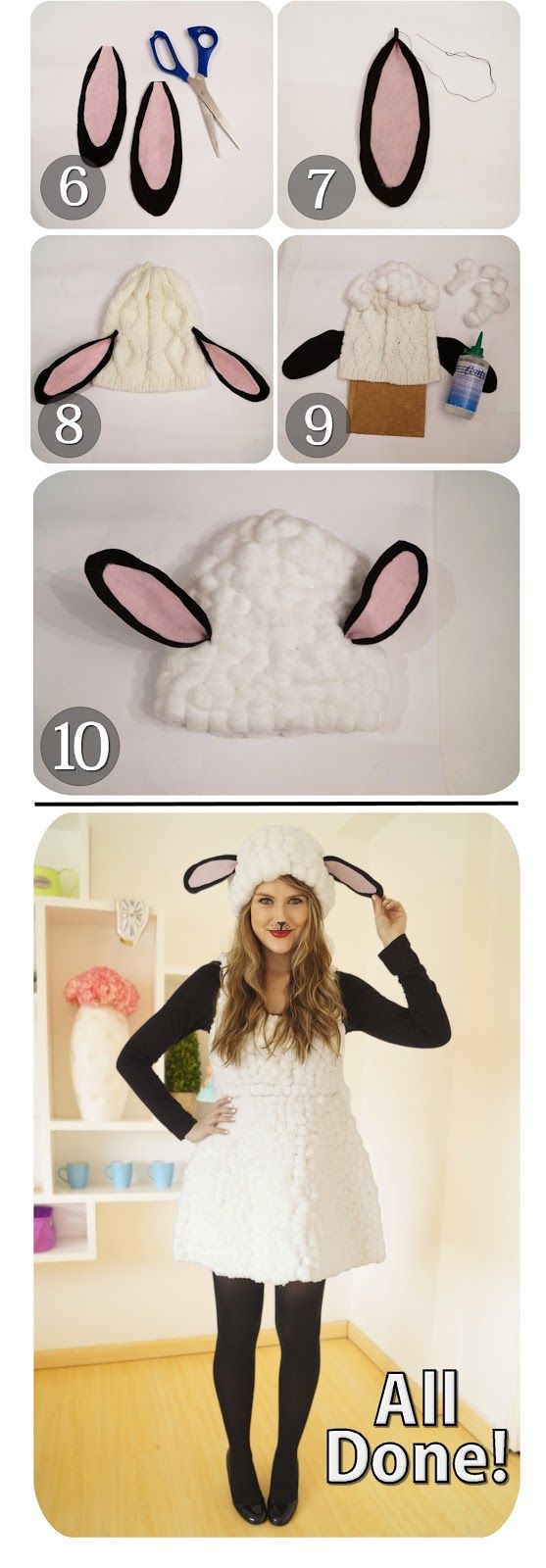 the instructions for how to make an easter bunny costume