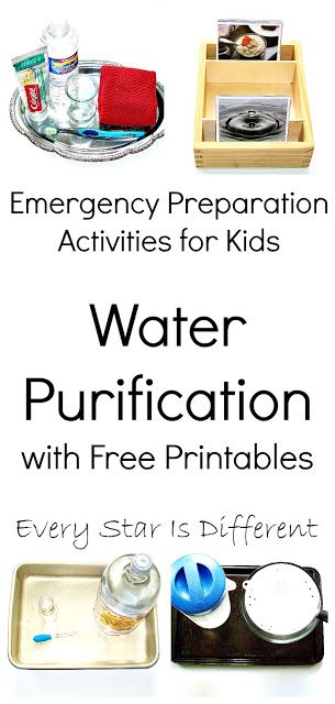 water purification with free printables for emergency prepared homes and school supplies