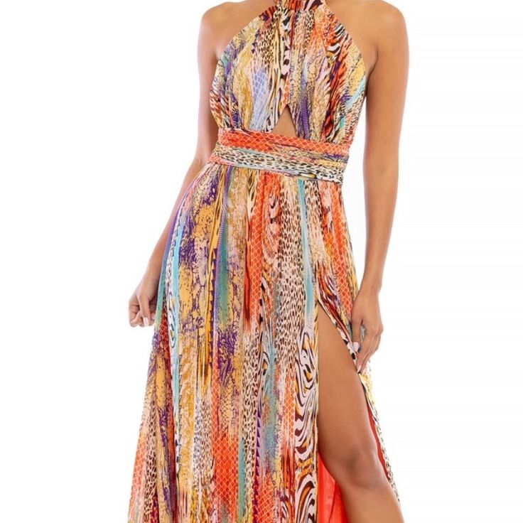 This Is A Beautiful Orange, Multi-Color, Maxi Dress. This Comes In Sizes S, M, & L. Boutique Maxi Dresses, Boutique Dresses, Color Orange, Dresses Maxi, Checks, Colorful Dresses, Multi Color, Maxi Dress, Womens Dresses