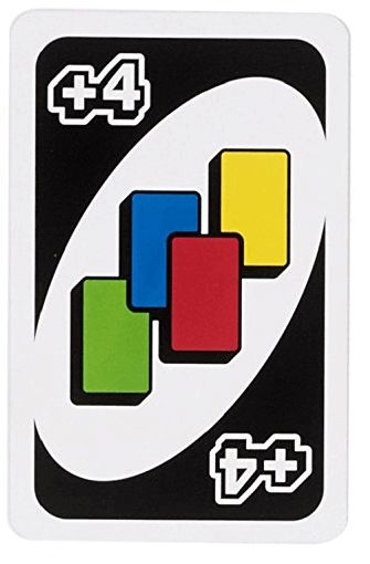 an image of a game card with four different colored squares on the front and back