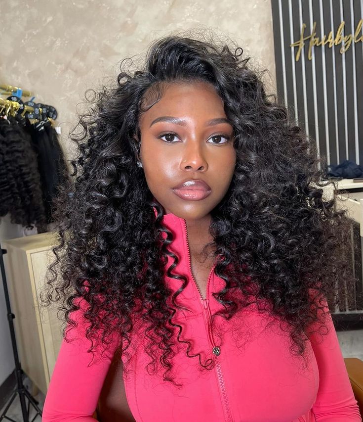 Quick Weave Curly, Sleek Ponytail Hairstyles, Hair Company, Curly Weaves, Big Curly Hair, Quick Weave Hairstyles, Pretty Braided Hairstyles, Work Hairstyles, Raw Hair