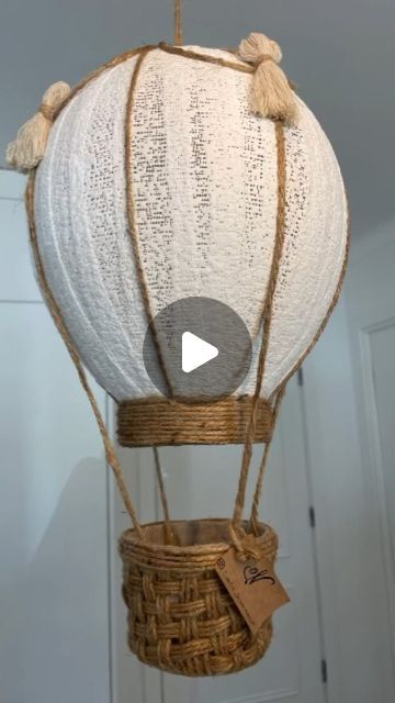 a hot air balloon hanging from the ceiling