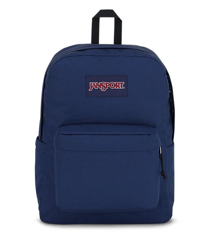 SuperBreak® Backpack, A Classic Pack | JanSport Dark Blue Jansport Backpack, Navy Blue Jansport Backpacks, Blue Jansport Backpacks, Blue Jansport Backpack, Jansport Backpacks, High School Backpack, Aesthetic Backpack, Lightweight Backpack, Backpack For Teens