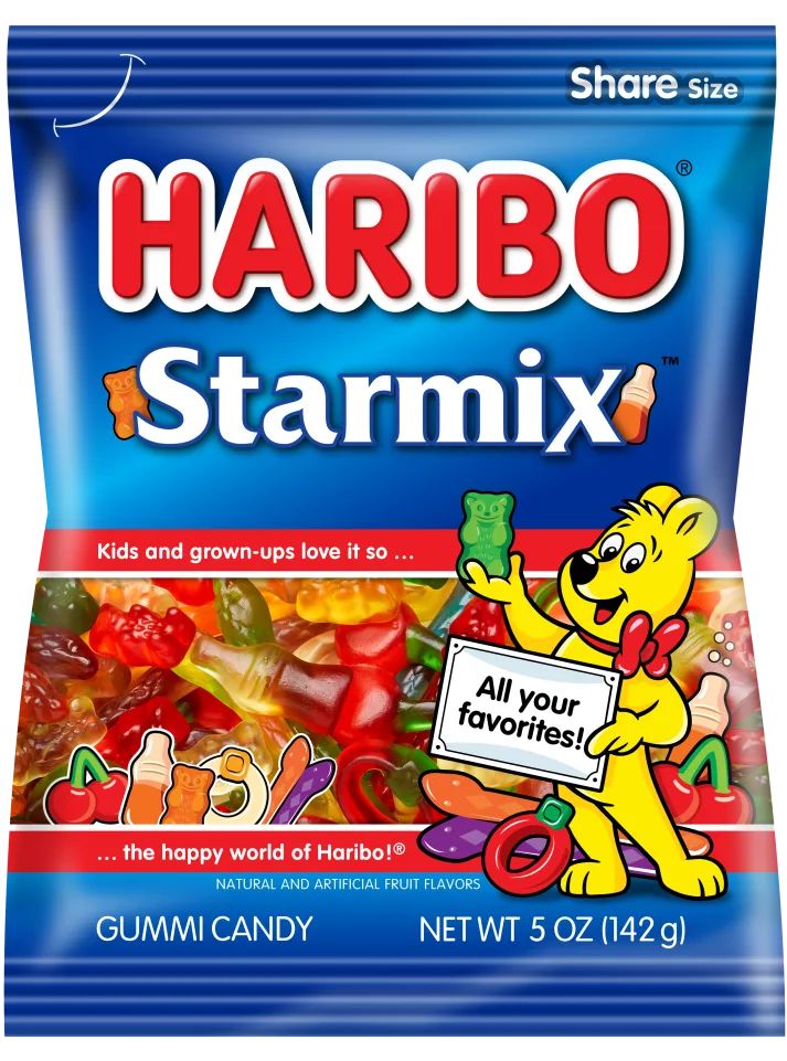 a bag of harbo starmix gummy bears