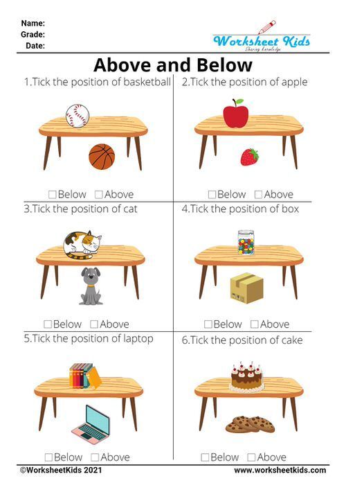 a table with different types of objects on it and the words above it are in english