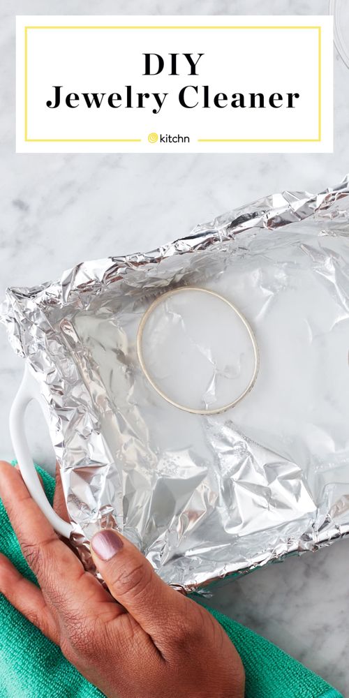 DIY Jewelry Cleaner - Baking Soda, Salt | Kitchn Silver Cleaner Diy, Cleaning Tarnished Silver, Sterling Silver Jewelry Cleaner, Homemade Jewelry Cleaner, Jewelry Cleaner Diy, Tarnished Silver Jewelry, Silver Jewelry Cleaner, Silver Jewlery, Sterling Silver Cleaner