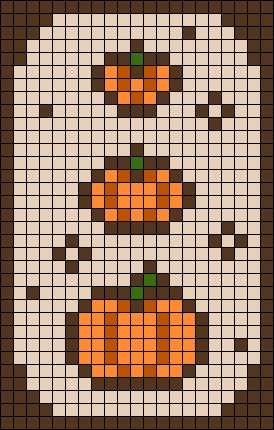 a cross stitch pattern with pumpkins on it