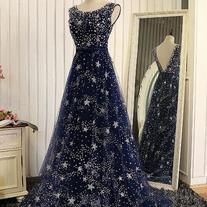 Night Sky Dress Quinceanera, Blue Dress Formal, Blue Evening Dresses, Blue Tulle, فستان سهرة, Beauty Dress, Prom Dresses Blue, Formal Dresses Prom, Party Dress Long