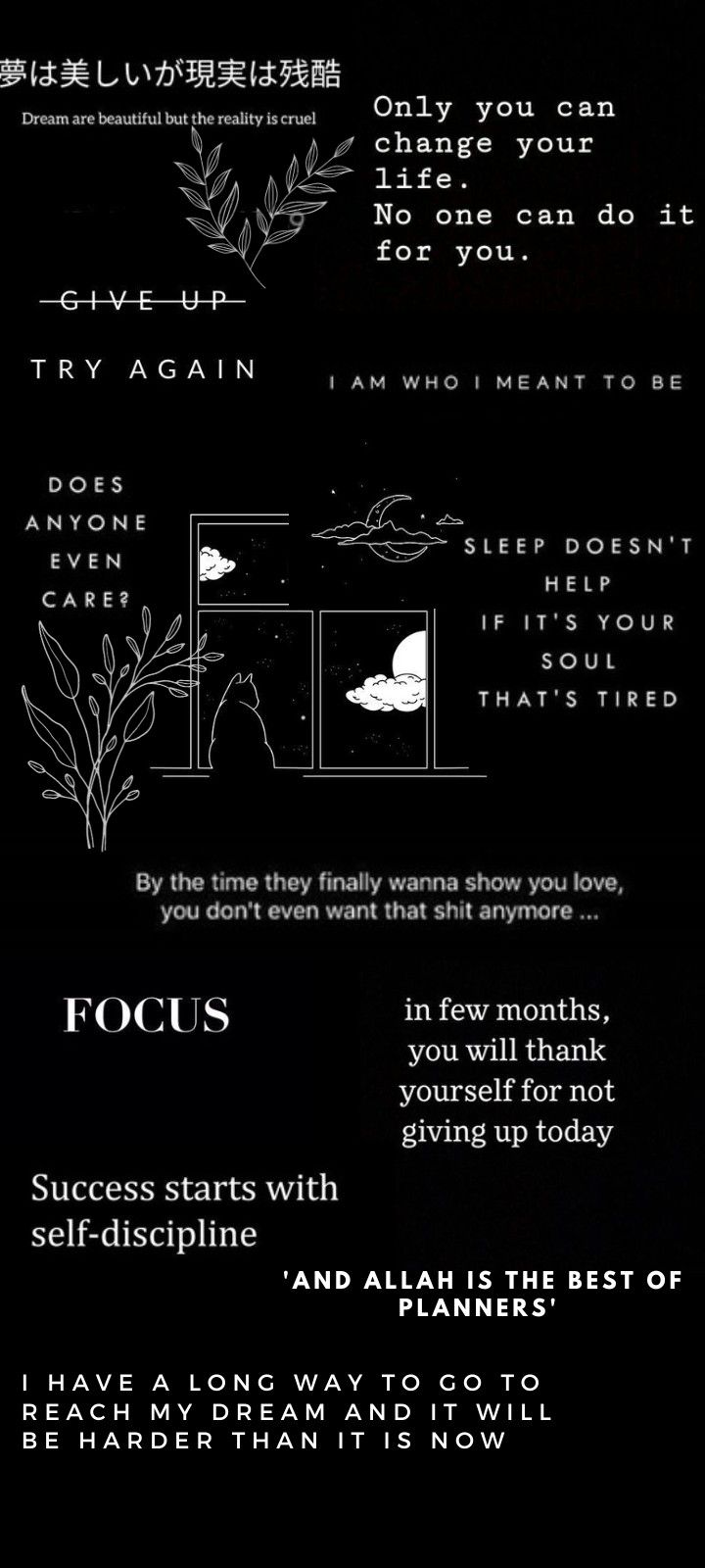 Dark wallpaper, black wallpaper, aesthetic wallpaper, aesthetic black wallpaper, motivation wallpaper, inspired wallpaper, motivation dark wallpaper, motivation black wallpaper, inspired dark wallpaper, inspired black wallpaper. Motivational Wallpaper In Black, Black Motivational Wallpaper Aesthetic, Motivational Dark Wallpaper, Screen Lock Wallpaper Aesthetic, Dark Motivational Wallpapers Aesthetic, Black Wallpaper For Home Screen, Dark Home Screen Wallpaper Iphone, Black Aesthetic Wallpaper With Quotes, Lock Screen And Home Screen Wallpaper Aesthetic