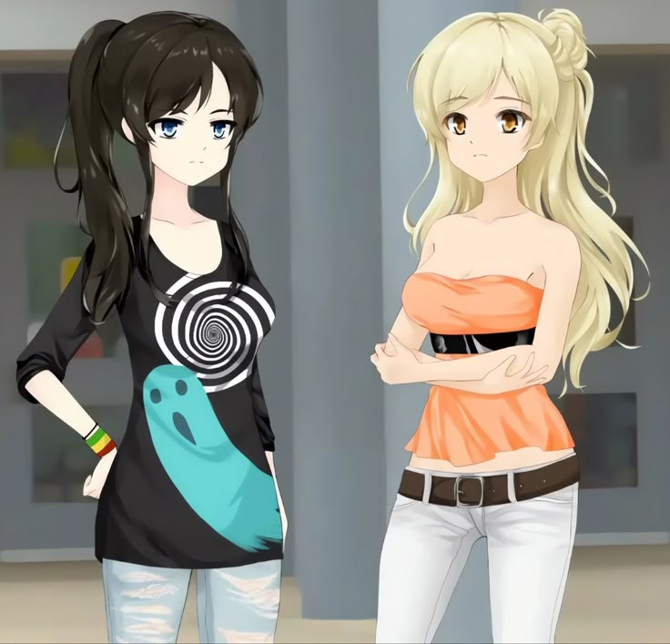 Class Of 09 Nicole And Jacka, Jecka Class Of 09 Outfits, Nicole Class Of 09 Outfits, Jecka And Nicole, Nicole Class 09, Character Duos, Honkai Manga, Emily Outfits, Class 09