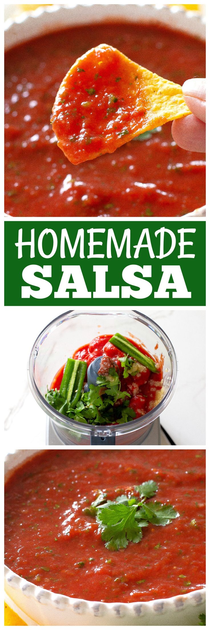 homemade salsa in a bowl with tortilla chips