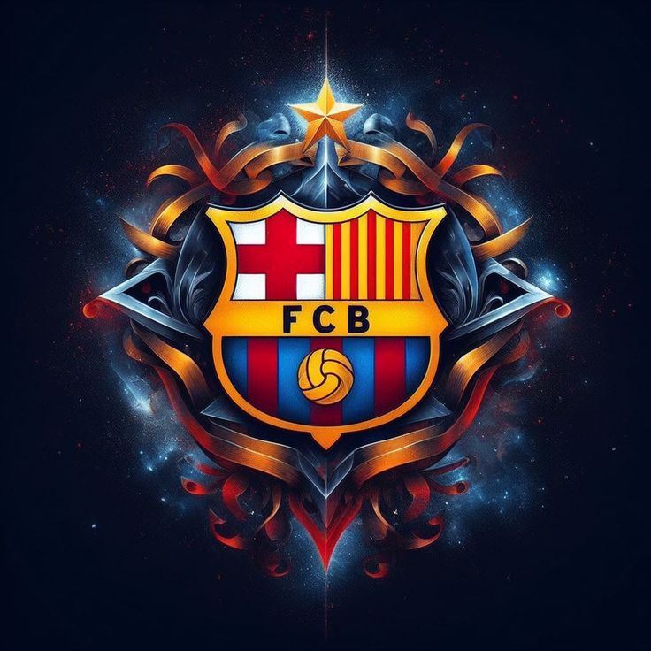 the emblem for barcelona's soccer team is shown in this artistic photo taken on july 29