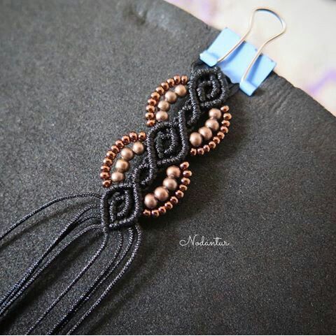a close up of a piece of cloth with beads on it