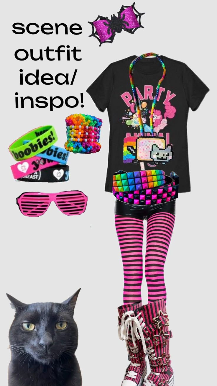 #scene #scenekid #inspo #outfit Where To Buy Scene Clothes, Scene Outfit Inspo 2000s, Scene Kid Drawing, Casual Scene Outfits, Scenecore Aesthetic Outfit, Scene Core Outfit, Scene Wardrobe, Scenecore Outfit, Scene Kid Fashion