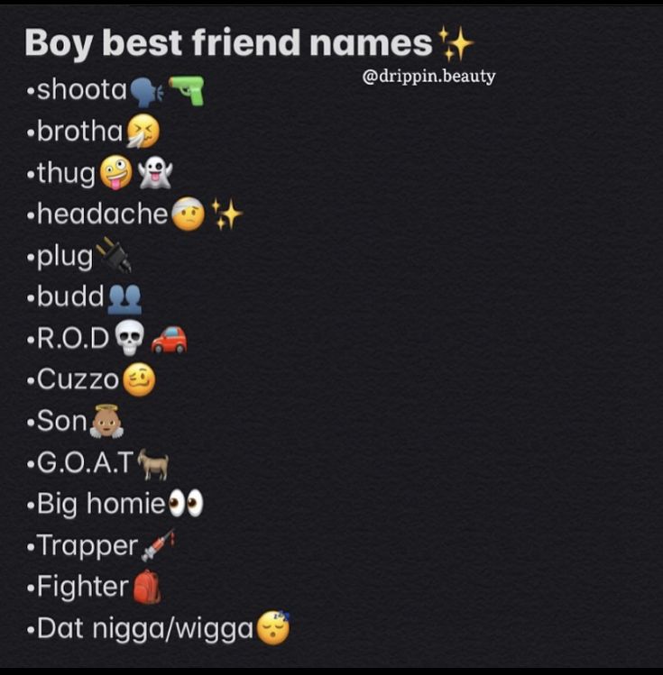 some emoticions that are on the back of a cell phone screen, and one is saying boy best friend names