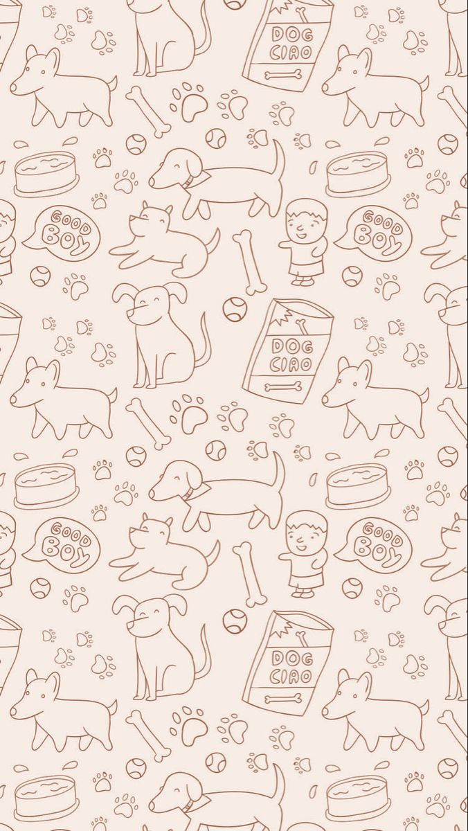 a pattern with dogs and cats on it