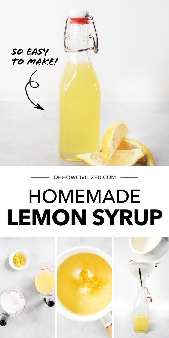 homemade lemon syrup recipe with instructions for making it