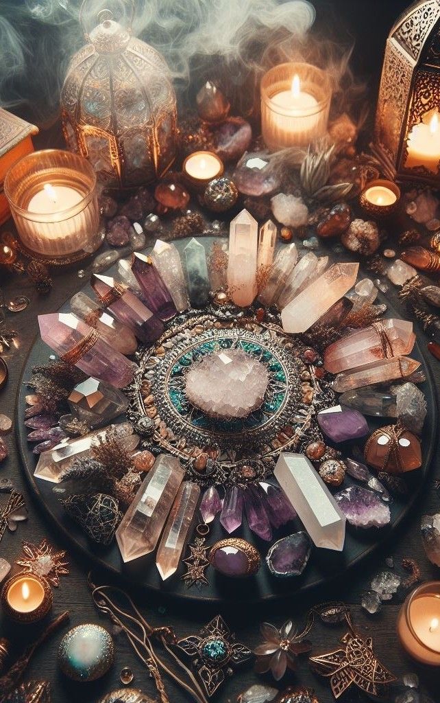 Crystal Mood Board, Crystals And Gemstones Aesthetic, Gem Stones Aesthetic, New Age Spirituality Aesthetic, Crystal Wallpaper Aesthetic, Minerals Aesthetic, Crystal Altar Ideas, Crystal Aesthetics, Gemstone Aesthetic